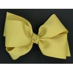Yellow (Athletic Gold) Grosgrain Bow - 6 Inch